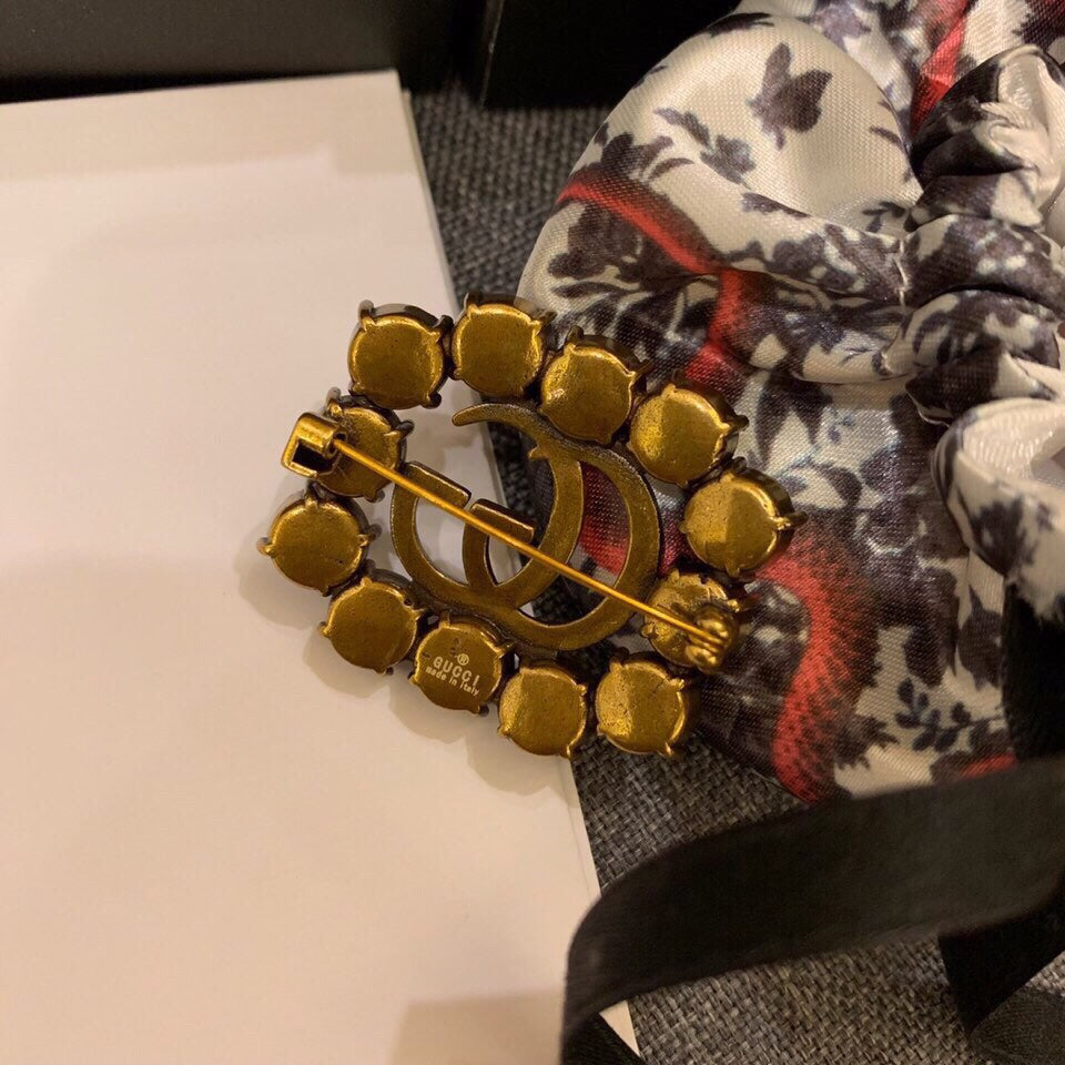 Good Square Diamond Girl Brooch