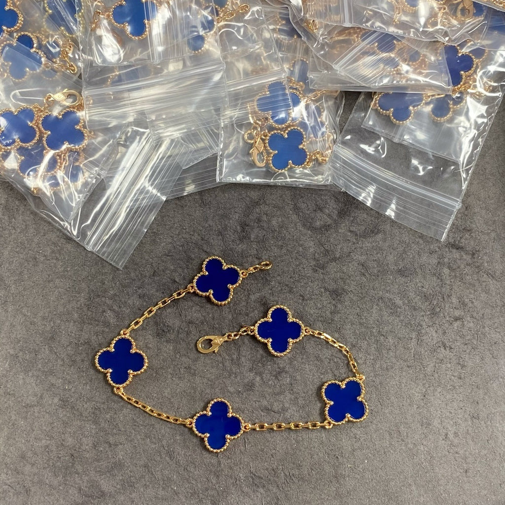 Vintage Blue Leaves Bracelet