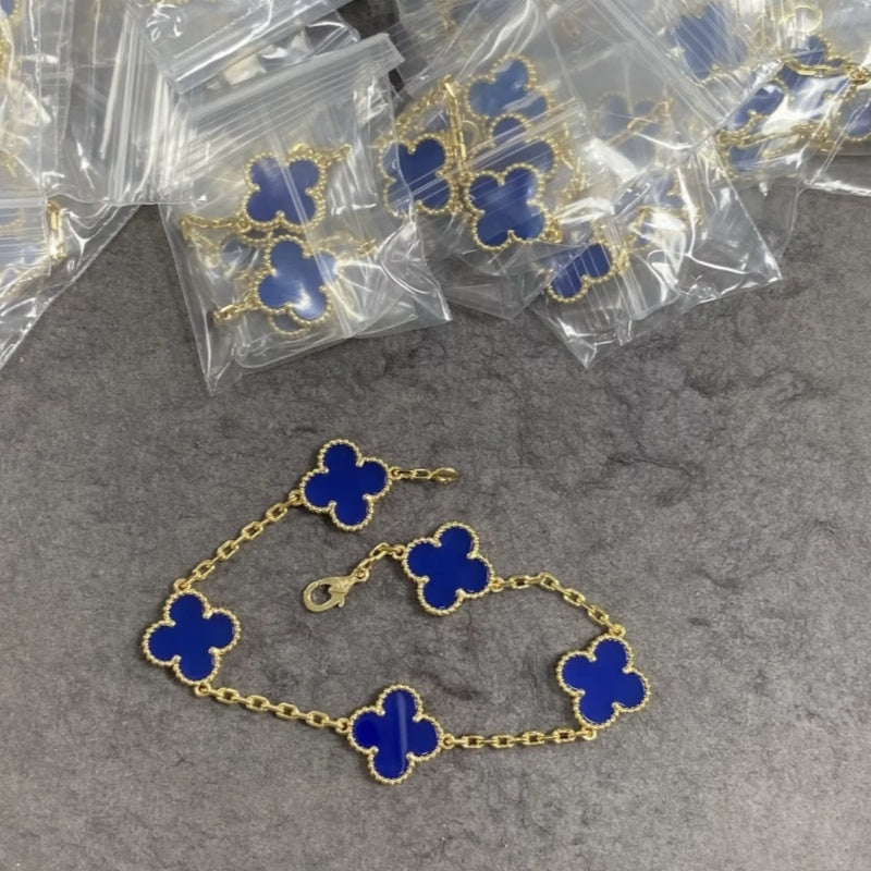 Vintage Blue Leaves Bracelet