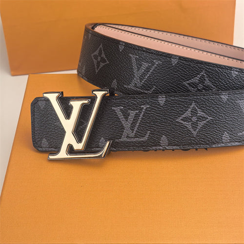 2 Color Buckle Love Belt (Black Pattern)