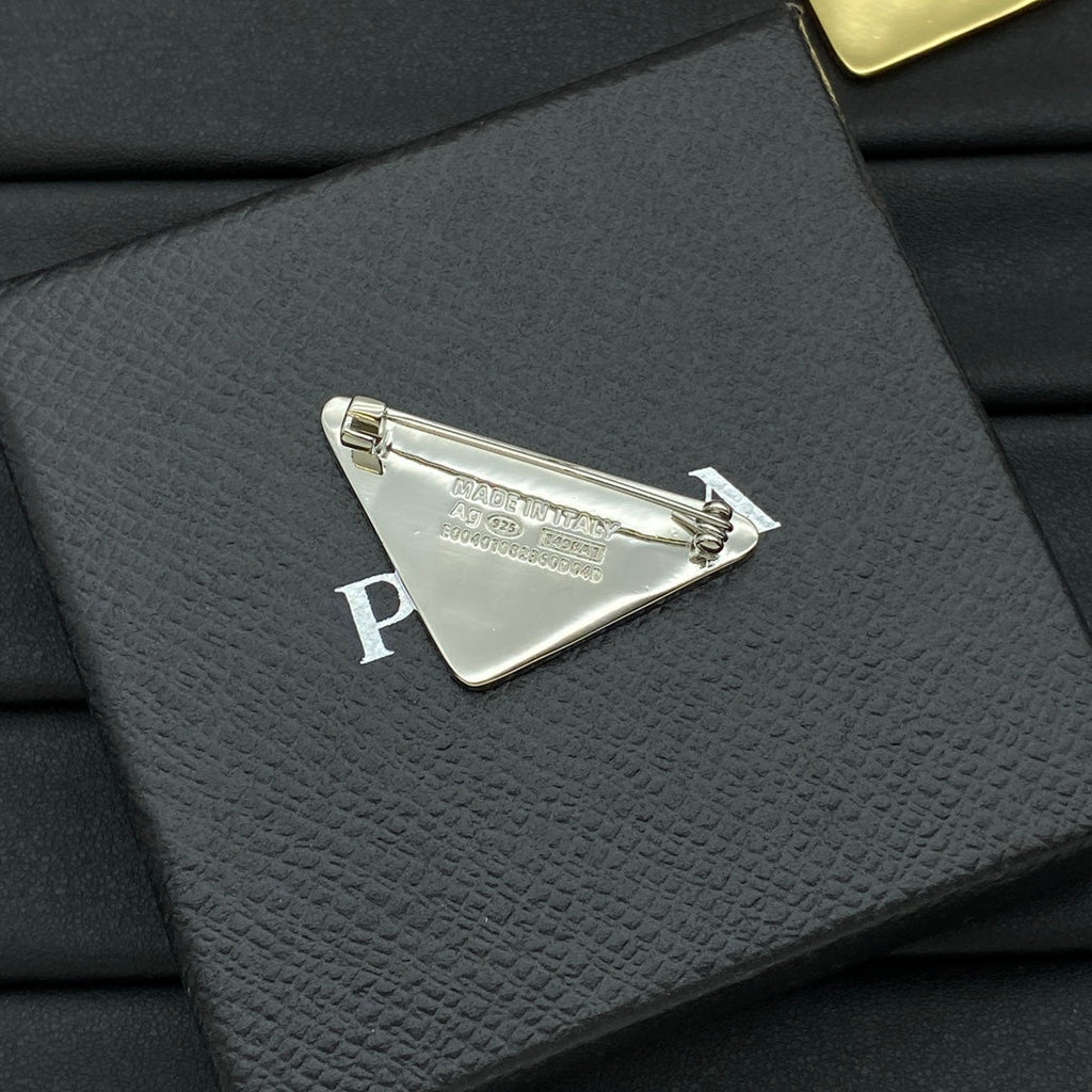 Triangle Design Girl Brooch